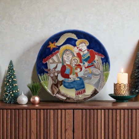 Piatto ceramiche de simone natale presepe DS Natività PT30DS Piatto ceramiche de simone natale presepe DS Natività PT30DS